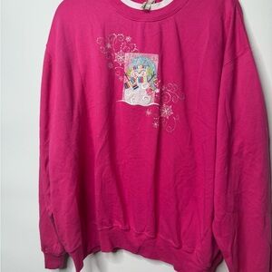 Women's Pink Graphic Sweater